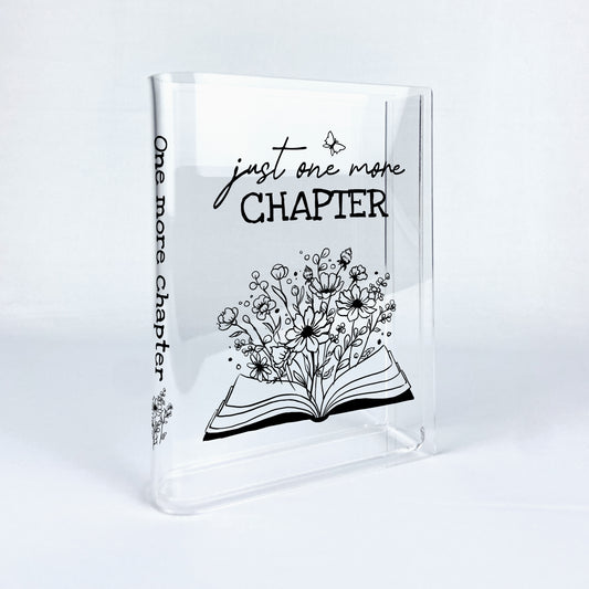 Just One More Chapter Acrylic Book Vase