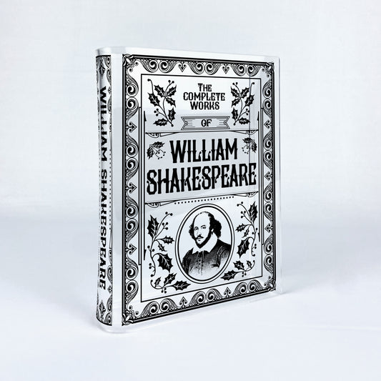 The Complete Works of William Shakespeare Acrylic Book Vase